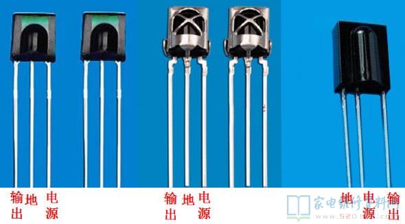 红外遥控接收头引脚示意图