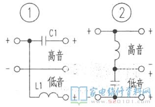 串联式二分频音箱电路