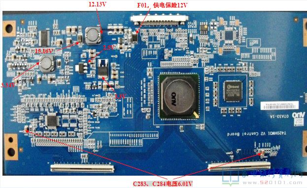 友达屏T420HW01V200逻辑板电压