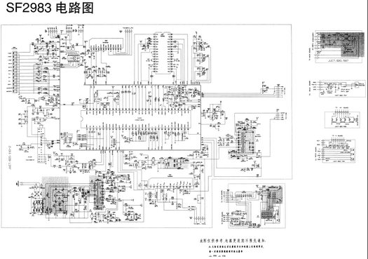 长虹SF2983彩色电视机电路原理图