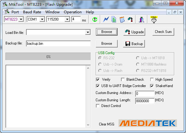 Mtktool升级工具MT8223方案