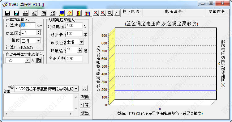 电缆计算程序V1.1