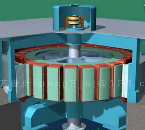 水轮机发电机模型的运转