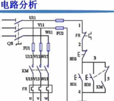 联动与点动混合正转控制电路