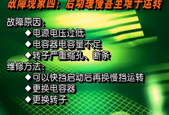 单相电风扇的电路检查和故障排除